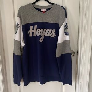 Mitchell & Ness Georgetown University Crewneck Sweatshirt size XL